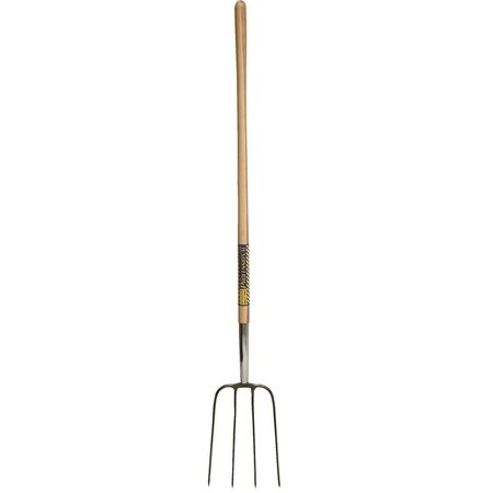 SEYMOUR MIDWEST Steel Manure Fork 4 Tine with Long Handle 49275